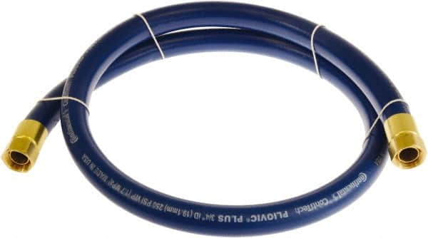 Continental ContiTech - 3/4" ID x 1.11" OD 3' Long Multipurpose Air Hose - FNPT x FNPT Ends, 250 Working psi, -10 to 158°F, 3/4" Fitting, Blue - A1 Tooling