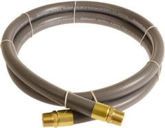 Continental ContiTech - 1" ID x 1.38" OD 10' Long Multipurpose Air Hose - MNPT x MNPT Ends, 250 Working psi, -10 to 158°F, 1" Fitting, Gray - A1 Tooling