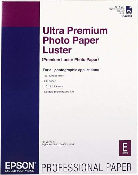 Epson - 17" x 22" White Photo Paper - Use with Inkjet Printers - A1 Tooling