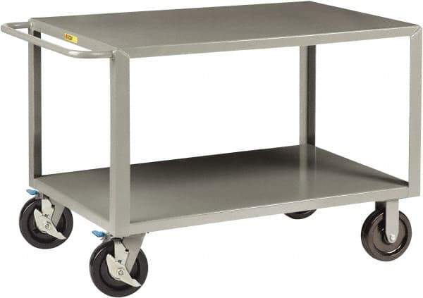 Little Giant - 5,000 Lb Capacity, 36" Wide x 78" Long x 36" High Shelf Cart - 2 Shelf, Steel, 4 Swivel Casters - A1 Tooling