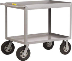 Little Giant - 1,200 Lb Capacity, 24" Wide x 54" Long x 36-1/2" High Deep Shelf Cart - 2 Shelf, Steel, 2 Rigid/2 Swivel Casters - A1 Tooling