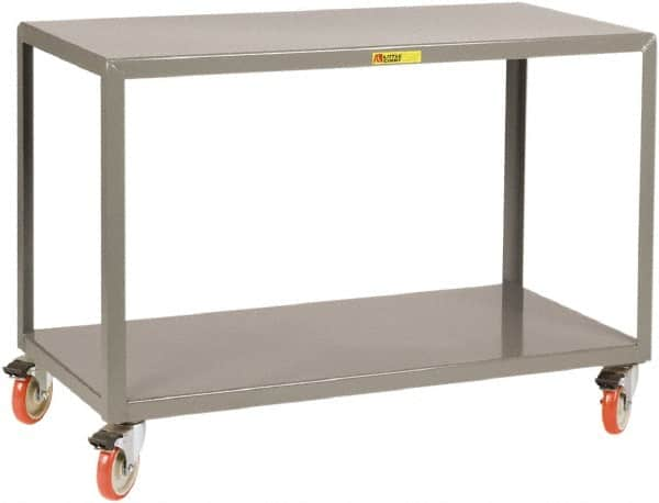 Little Giant - Mobile Table - Steel, Fixed Leg, Gray, 32" Long x 18" Deep x 34" High - A1 Tooling