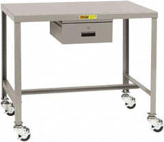 Little Giant - Mobile Machine Table - Steel, Fixed Leg, Gray, 48" Long x 24" Deep x 42" High - A1 Tooling