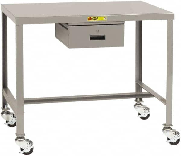 Little Giant - Mobile Machine Table - Steel, Fixed Leg, Gray, 36" Long x 24" Deep x 42" High - A1 Tooling