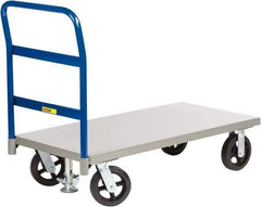 Little Giant - 2,400 Lb Capacity Steel Platform Truck - Steel Deck, 30" OAW, 48" Platform Length x 11" Platform Height, Mold-On Rubber Casters - A1 Tooling