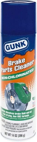 Gunk - Nonchlorinated Brake Parts Cleaner - 14 oz Aerosol Can with Straw - A1 Tooling