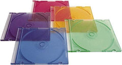 Verbatim - 1 Compartment, 4-7/8" Wide x 5-5/8" High x 1/4" Deep, CD/DVD Case - Polypropylene, Assorted Colors - A1 Tooling