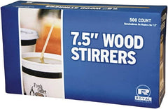 Royal Paper - Wood Coffee Stirrers, 7 1/2" Long, Woodgrain, 500 Stirrers/Box, 10 Boxes/Carton - A1 Tooling