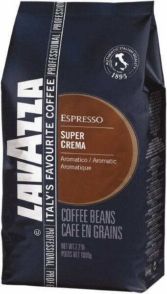 Lavazza - Super Crema Whole Bean Espresso Coffee, 2.2 Lb Bag, Vacuum-Packed - A1 Tooling