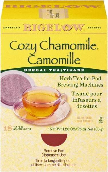 Bigelow - C ozy Chamomile Herbal Tea Pods, 1.90 oz, 18/Box - A1 Tooling