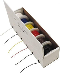 Made in USA - 24 AWG, 1 Strand, 25' OAL, Tinned Copper Hook Up Wire - Black, White, Red, Green, Blue & Yellow PVC Jacket - A1 Tooling