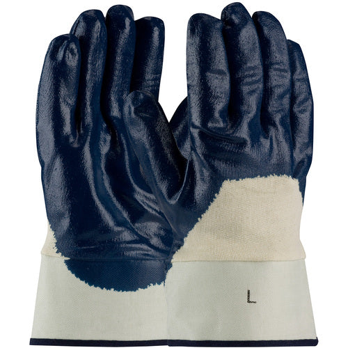 ‎56-3153 Coated Supported Gloves - ArmorTuff - Jersey Liner - Blue - Nitrile Palm Coating - Plasticized SC