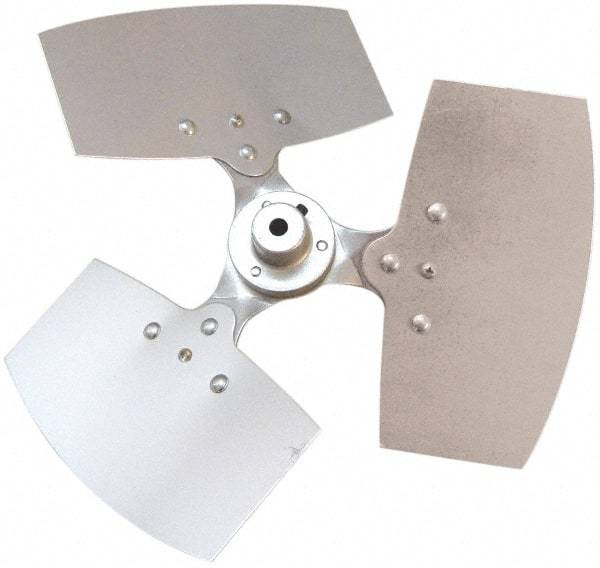 Maxess Climate Control Technologies - 12mm Bore Diam, Commercial Fan Blade - 165mm Wide, Clockwise Rotation, 3 Blades - A1 Tooling