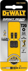 DeWALT - T20 Torx Bit - 1/4" Hex Drive, 1" OAL - A1 Tooling