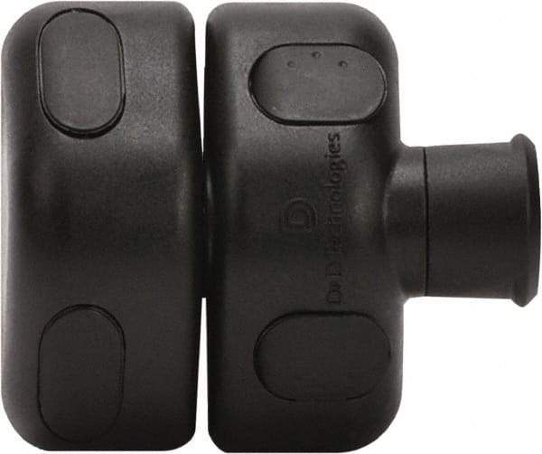 D&D Technologies - 1-1/4" Bar Latch Length, 2-3/4" High, Polymer Adjustable Gate Latch - Black Finish, 1/2" Hole Diam - A1 Tooling