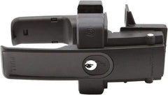 D&D Technologies - 3-1/4" Bar Latch Length, 4.17" High, Polymer Adjustable Gate Latch - Black Finish, 3-1/4" Bar Latch Projection, 1" Hole Diam - A1 Tooling