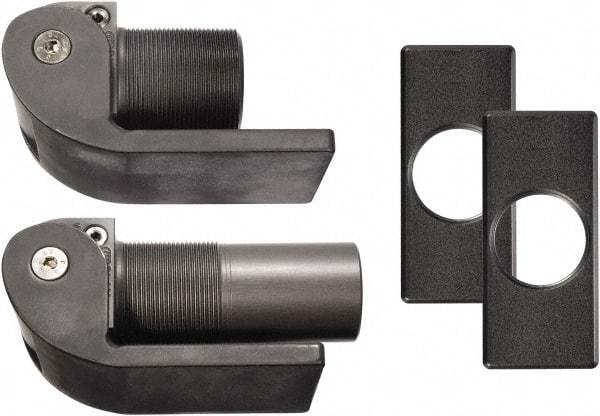 D&D Technologies - 2.16" Long x 2.16" Wide x 5/16" Thick, Gate Hinge - Steel, Anodized Aluminum Finish - A1 Tooling