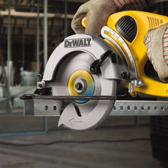 DeWALT - 7-1/4" Diam, 5/8" Arbor Hole Diam, 48 Tooth Wet & Dry Cut Saw Blade - High Speed Steel, Crosscut Action, Standard Round Arbor - A1 Tooling