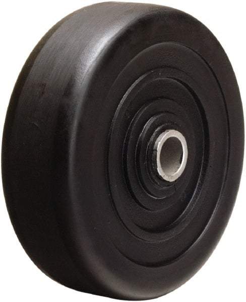 Hamilton - 4 Inch Diameter x 1-1/4 Inch Wide, Soft Rubber Caster Wheel - 165 Lb. Capacity, 1-1/2 Inch Hub Length, 1/2 Inch Axle Diameter, Self-Lube Bearing - A1 Tooling