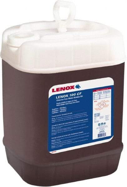 Lenox - CF 100, 5 Gal Pail Cutting & Sawing Fluid - Water Soluble, For Grinding, Milling, Tapping, Turning, Drilling - A1 Tooling