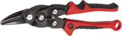 Wiss - 1-3/8" Length of Cut, Left Pattern Aviation Snip - 10-1/4" OAL, Nonslip Grip Handle, 18 AWG Steel Capacity - A1 Tooling