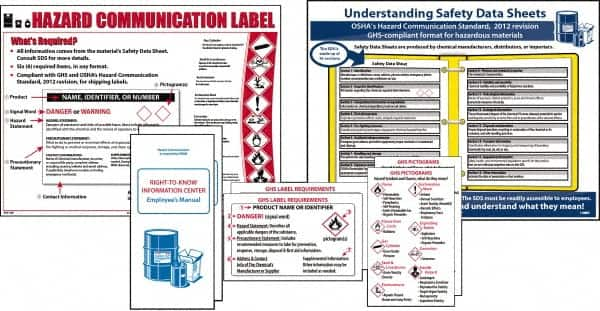 NMC - Not Applicable Hazmat, Spill Control & Right to Know Training Kit - English, Includes Posters, Wallet Cards, Booklets - A1 Tooling