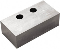 5th Axis - 6" Wide x 1.85" High x 3" Thick, Flat/No Step Vise Jaw - Soft, Aluminum, Manual Jaw, Compatible with V6105 Vises - A1 Tooling