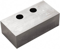 5th Axis - 6" Wide x 1.85" High x 3" Thick, Flat/No Step Vise Jaw - Soft, Steel, Manual Jaw, Compatible with V6105 Vises - A1 Tooling