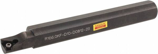 Sandvik Coromant - Internal/External Thread, Right Hand Cut, 5/8" Shank Width x 14.48mm Shank Height Indexable Threading Toolholder - 5" OAL, R166.0L-11 Insert Compatibility, R166.0KF..C Toolholder, Series T-Max U-Lock - A1 Tooling