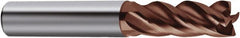 Guhring - 1", 4 Flute, Single End, Solid Carbide, 0.031" Corner Radius End Mill - 5" OAL, Right Hand Flute, 1-1/2" LOC, Right Hand Cut - A1 Tooling