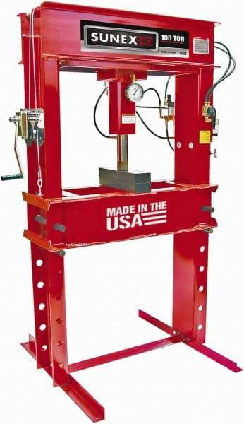 Sunex Tools - 100 Ton Air and Hydraulic Shop Press - 7 Inch Stroke, 1/3 HP - A1 Tooling