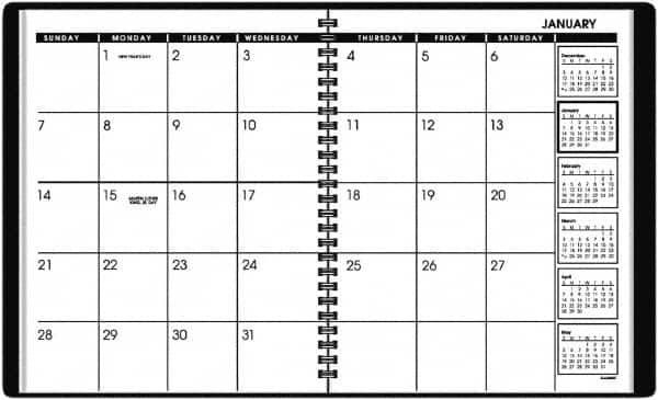 AT-A-GLANCE - 24 Sheet, 6-7/8 x 8-3/4", Planner Appointment Book - Black - A1 Tooling