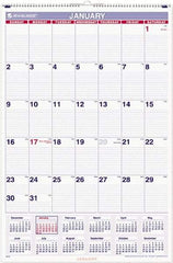 AT-A-GLANCE - 12 Sheet, 20 x 30", Wall Calendar - Blue & Red - A1 Tooling