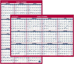 AT-A-GLANCE - 1 Sheet, 24 x 36", Planner Wall Calendar - Blue & Red - A1 Tooling