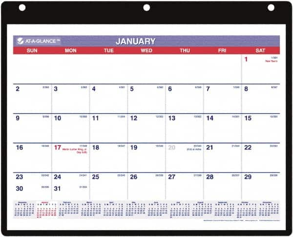 AT-A-GLANCE - 12 Sheet, 11 x 8-1/4", Wall Calendar - A1 Tooling