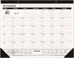 AT-A-GLANCE - 12 Sheet, 22 x 17", Desk Pad - White & Black - A1 Tooling