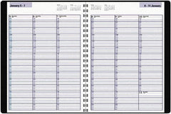 DayMinder - 104 Sheet, 8" x 11", Appointment Book - Black - A1 Tooling