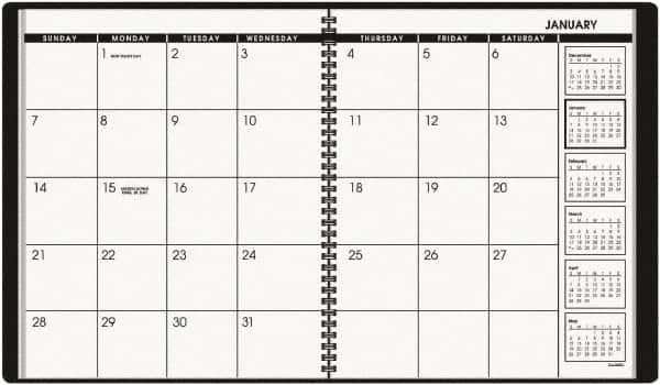 AT-A-GLANCE - 26 Sheet, 9 x 11", Planner Appointment Book - Black - A1 Tooling