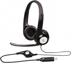 Logitech - Reusable, Over the Head Headset with Microphone - Black Plug, Black Cup - A1 Tooling