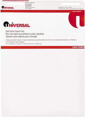 UNIVERSAL - 25 x 30 Inch Self Stick Easel Pad, White, 30 Sheets per Pad - For Use with Easel Stands - A1 Tooling