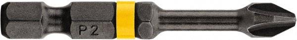 DeWALT - #1 Phillips Screwdriver Bit - 1/4" Hex Drive, 2" OAL - A1 Tooling