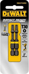 DeWALT - T30 Torx Bit - 1/4" Hex Drive, 2" OAL, 1/4" Socket Nose Diam - A1 Tooling