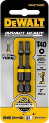 DeWALT - T40 Torx Bit - 1/4" Hex Drive, 2" OAL, 1/4" Socket Nose Diam - A1 Tooling