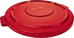 Rubbermaid - Round Lid for Use with 32 Gal Round Trash Cans - Red, Low-Density Polyethylene, For Brute Trash Cans - A1 Tooling