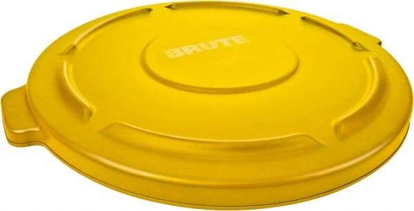 Rubbermaid - Round Lid for Use with 32 Gal Round Trash Cans - Yellow, Low-Density Polyethylene, For Brute Trash Cans - A1 Tooling