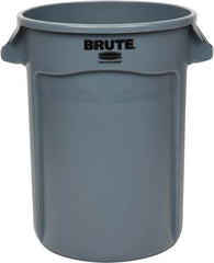 Rubbermaid - 32 Gal Gray Round Trash Can - Polyethylene, 27.77" High - A1 Tooling