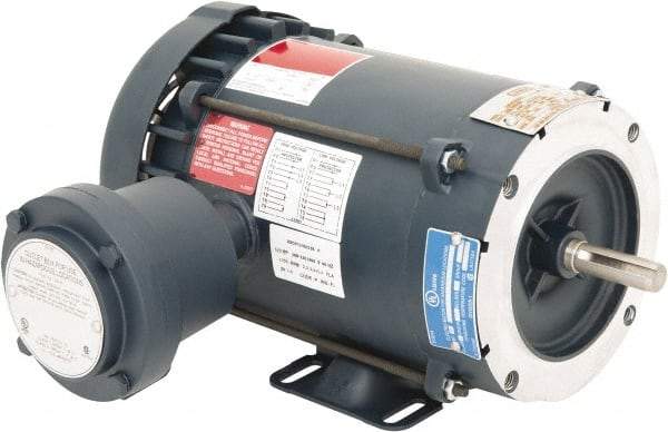 Leeson - 1/2 hp 1,800 Max RPM Explosion Proof Motor - 56C NEMA Frame, 230/460 Volts, 68% Efficiency at Full Load - A1 Tooling