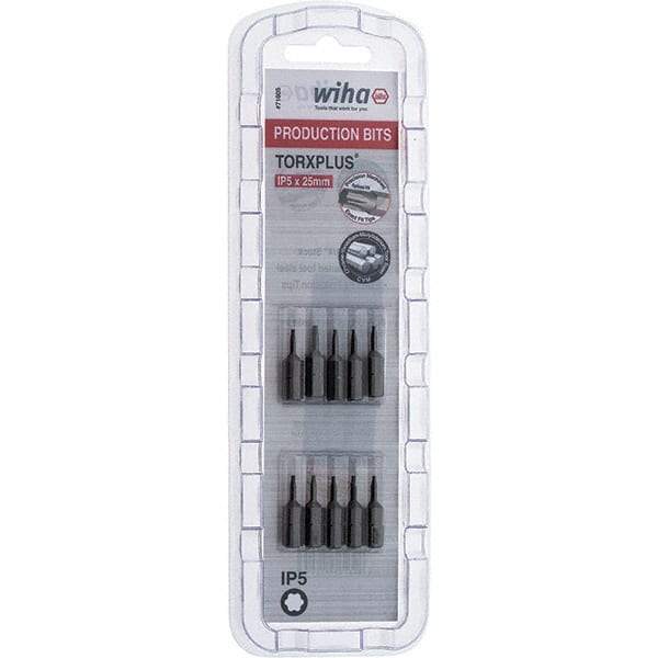 Wiha - 1/4" Drive IP5 Torx Plus Screwdriver Bit - 1" OAL, Insert Bit - A1 Tooling