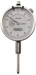 General - 0-100 Dial Reading, 0.001" Graduation Dial Drop Indicator - 2-1/4" Dial, 0.1" Range per Revolution, Revolution Counter - A1 Tooling