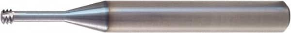 Vargus - M2.5x0.45 ISO, 0.077" Cutting Diam, 3 Flute, Solid Carbide Helical Flute Thread Mill - Internal Thread, 0.205" LOC, 2.244" OAL, 1/4" Shank Diam - A1 Tooling